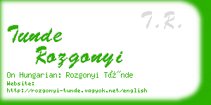 tunde rozgonyi business card